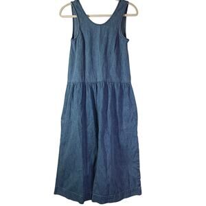 Ilana Kohn Denim Tank Romper Wide Leg Blue Size XXS
